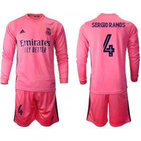 Jalkapallo Pelipaidat Real Madrid Sergio Ramos 4 Lasten Vieraspaita 2020-2021 Pitkähihainen